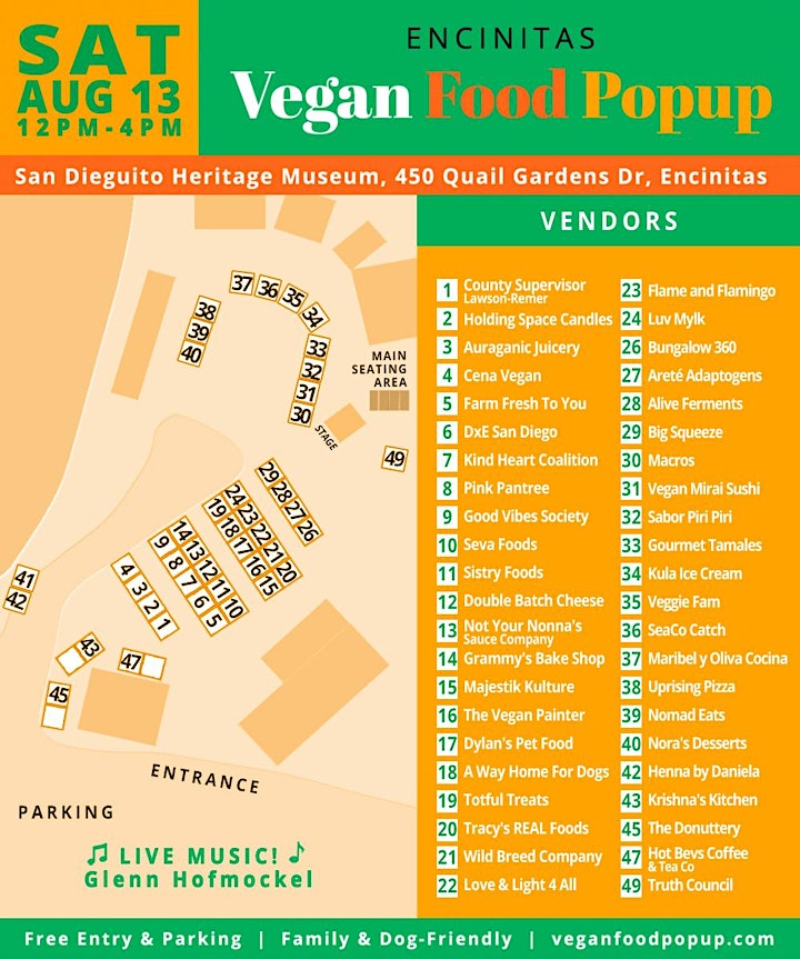 August 13th Encinitas Vegan Food Popup image