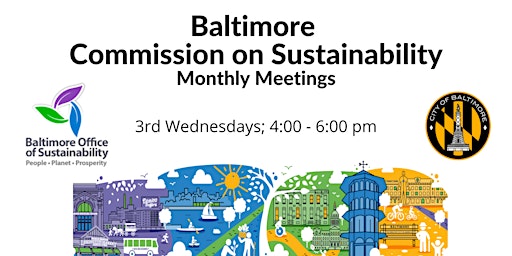 Image principale de Baltimore City Commission on Sustainability Monthly Meeting