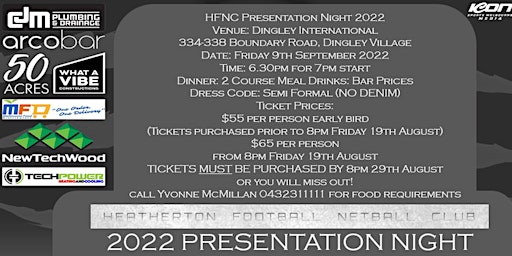 HFNC 2022 Presentation Night