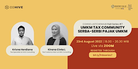 F&B Series  #7 -  UMKM Tax Community: Serba Serbi Pajak UMKM primary image