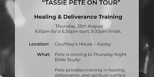 Tassie Pete on Tour – Thursday 25/08 - Aspley