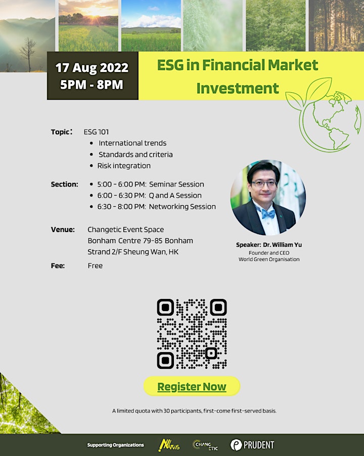 ESG in Financial Market and Investment  Seminar image