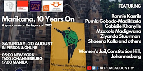 Marikana, 10 Years On: A Symposium on the legacy of the Marikana Massacre
