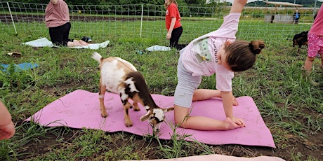 Kids and Caregivers Goat Yoga
