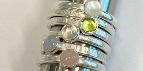 Jewellery Design/Making, Silver stacking rings at Ballymoney Town Hall