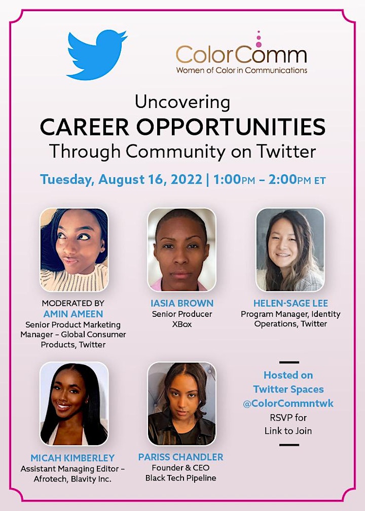 ColorComm x Twitter Present: Uncovering Career Opps with Twitter Community image