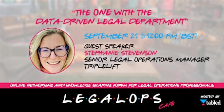 Legalops Café: The One With the Data-Driven Legal Department primary image