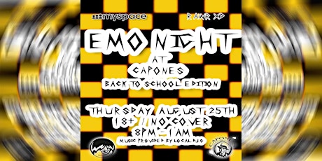 EMO Night with Johnny Red BACK TO SCHOOL EDITION