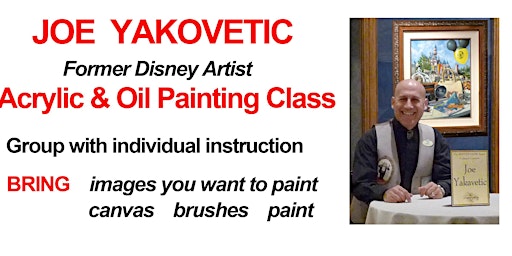 Acrylic Painting For All Levels with Joe Yakovetic -4 sessions