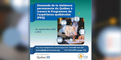 Demande de la résidence permanente du Québec à travers le Programme de l'ex