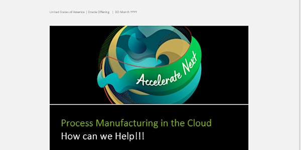 Process Manufacturing in the Cloud