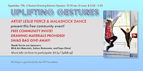 Uplifting Gestures- Collab Event- Come Draw and See Dancers with Us!