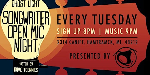 Songwriter Open Mic Night at Ghost Light!