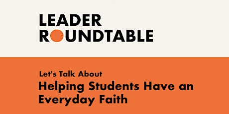 Let's Talk About...Helping Students Have An Everyday Faith!