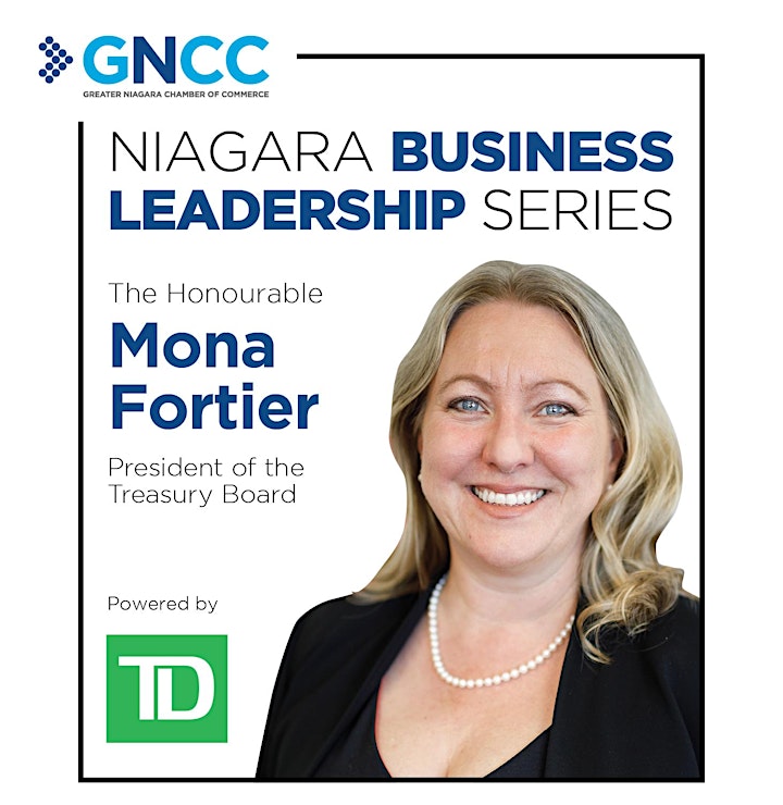 Niagara Business Leadership Series with The Honourable Mona Fortier image