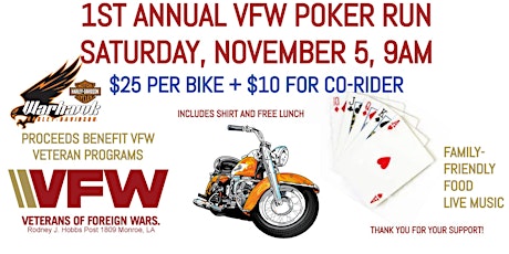 1st Annual VFW Post 1809 Poker Run