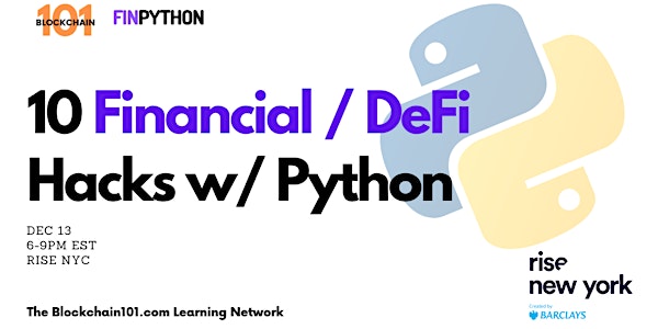 FinPython: 10 Financial / DeFi Hacks with Python