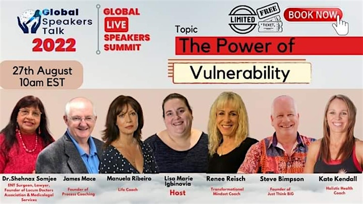Global Live Speakers Summit On The Power of Vulnerability! image