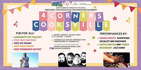 4 Corners Cooksville- Free Food, Conversations, Music, Dance and Wellness!
