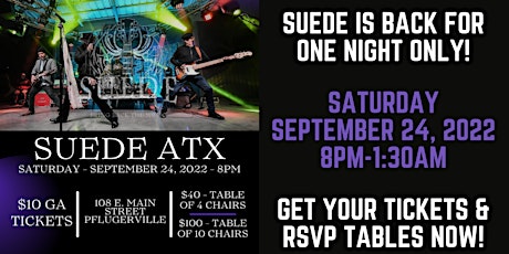 Hanovers Exclusive: Suede ONE NIGHT ONLY!