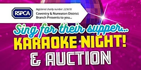 RSPCA Coventry, Nuneaton and District Branch's Karaoke and Auction Evening primary image