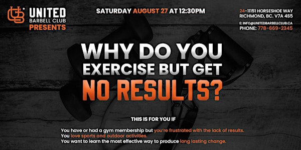 Why do you exercise but get no results?