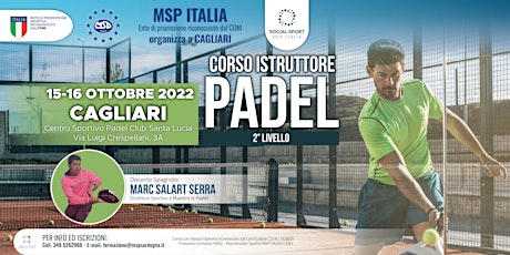 CORSO MSP ITALIA "ISTRUTTORE PADEL 2°LIVELLO"-CAGLIARI