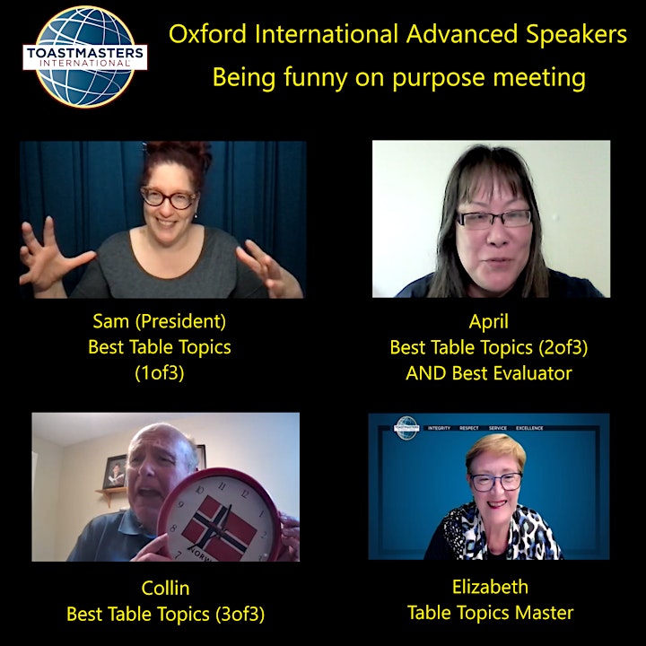 Oxford International Advanced Speakers regular meeting image