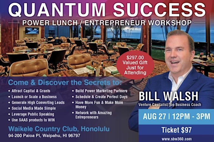 Power Lunch/Entrepreneur Workshop Honolulu image