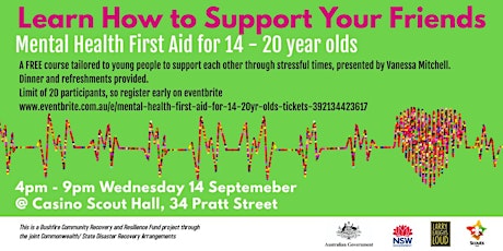 Mental Health First Aid for 14-20 year olds