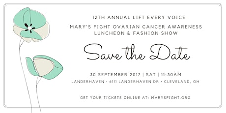 Mary's Fight Ovarian Cancer Awareness Fundraiser Luncheon - 2017 primary image