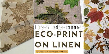 Imagem principal de Eco-printing workshop Linen table runner