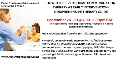 Deliver Social Communication Therapy Early Intervention  Step-by-Step Guide