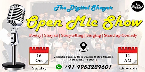 Poetry and Storytelling Open Mic Event Delhi – The Digital Shayar