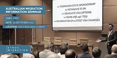 SOLD OUT - Free Migration Information Seminar & Q&A - Hobart, Tasmania |  primary image