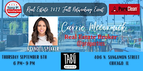Real Estate 2022 Fall Networking Event @ Tabú's Rooftop: Thursday Sept  8th