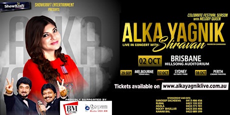 Melody Queen ALKA YAGNIK with SHRAVAN (Nadeem-Shravan) Live in Concert -Brisbane primary image