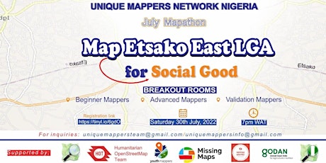OSM Nigeria  Aug Mapathon: Let's  Map Etsako  East LGA  for  Social Good !!