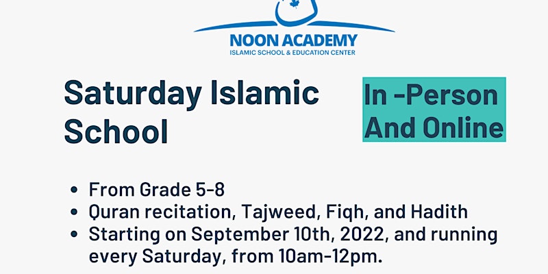 Saturday Islamic School (Fall Semester)