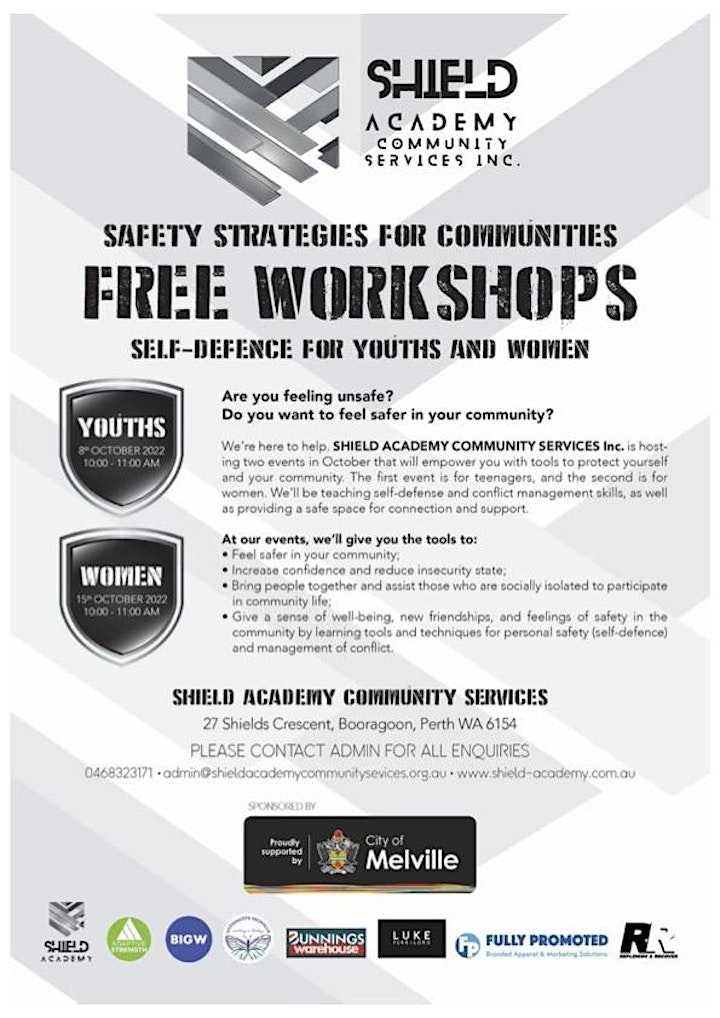 Youths Self-Defence Workshop (FREE) image