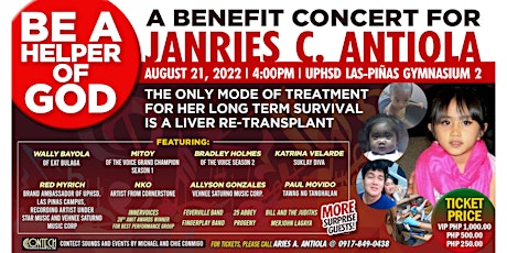 A Benefit Concert for Janries Antiola's Liver Re-Transplant