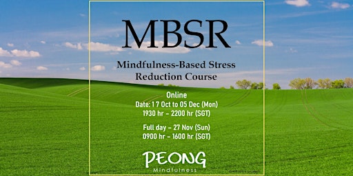 Mindfulness-Based Stress Reduction MBSR - 17 Oct primary image