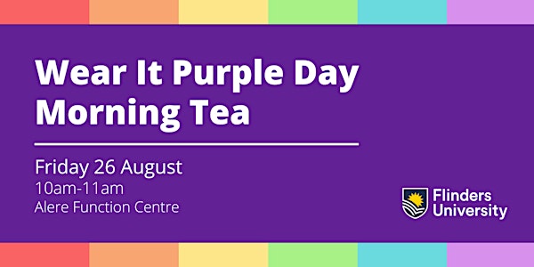 Flinders University Wear It Purple Day Morning Tea