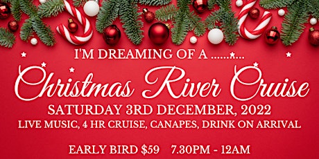 Christmas River Cruise - 4 Hr Sunset  ,Live Music, Canapes, Sightseeing