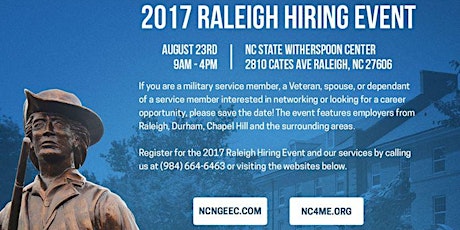 Raleigh NC4ME & NCNGEEC at NCSU - Hiring Event primary image