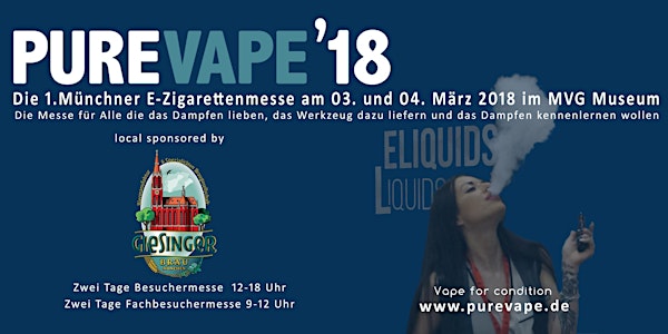 Pure Vape die 1. Münchner Dampfermesse 2018
