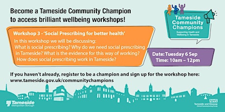 Community Champions Workshop 3 Social Prescribing