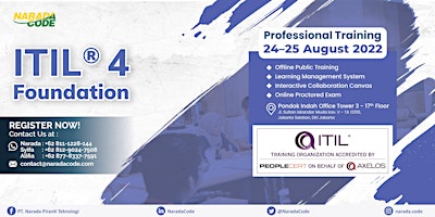 ITIL® 4 Foundation Training Jakarta, August 24th 2022