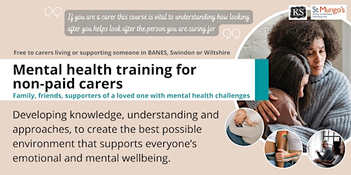 Online - Mental Health Training For Non-Paid Carers (4 session course)