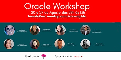 Workshop Oracle Cloud - Cloud Girls- 20/08(Sábado)